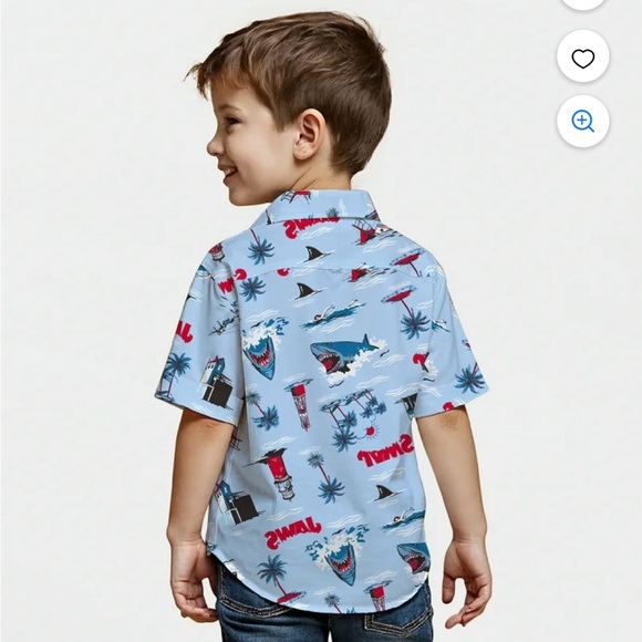 Jaws Boys Button-Down Shirt - EUC - Picture 2 of 7